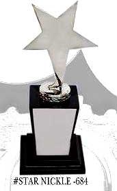 Customized 684 Star Nickel Metal Sports Trophy, for Award Ceremony, Certification : ISI Certified