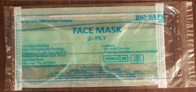 2 Ply Disposable Face Mask