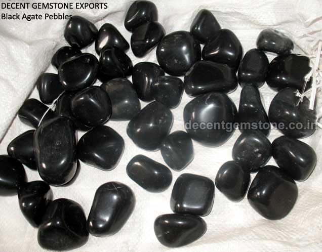 Black Pebbles, for Garden Area, Cladding, Shape : Round