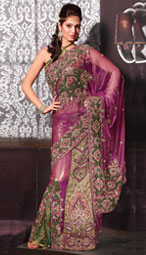 shimmer net sarees