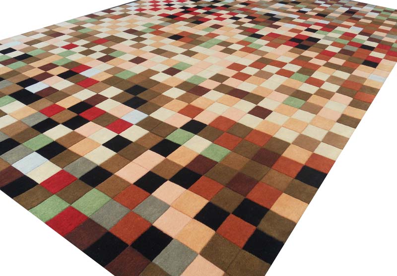 Handmade Woollen Multi Colors Carpet