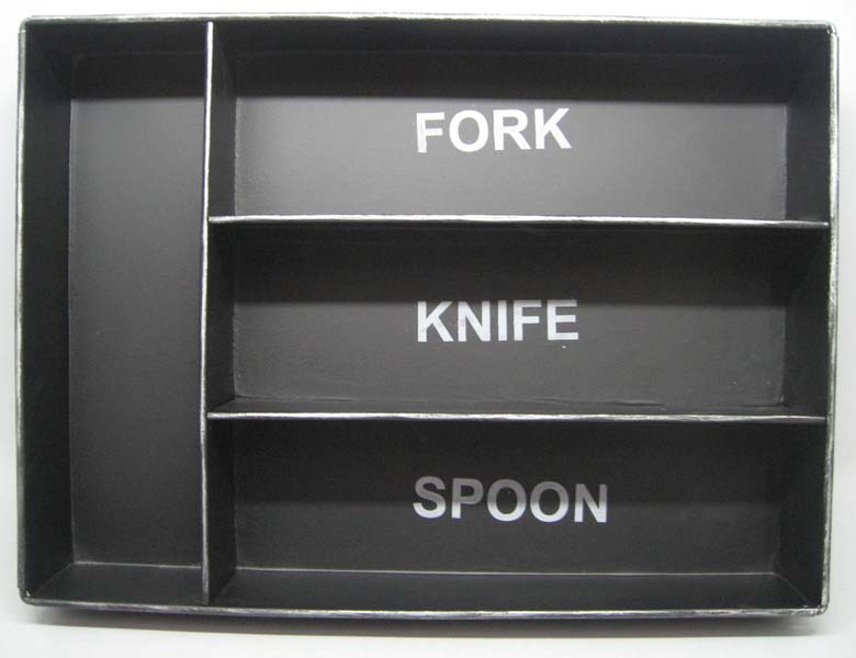 Black Col.rect Flatware Cutlery Tray