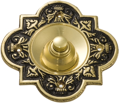 Antique Brass Bell Push