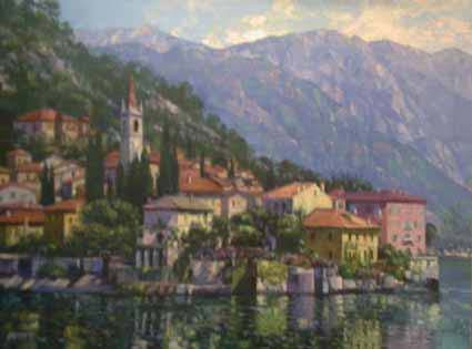 Reflections of Lake Como Paintings