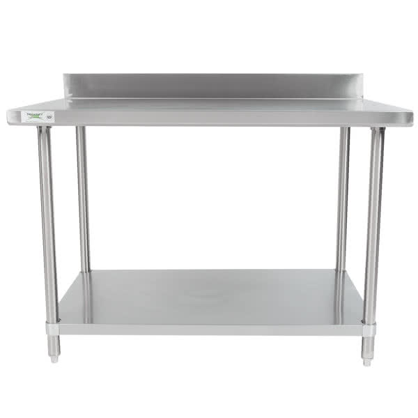 Polished Plain Stainless Steel Kitchen Work Table, Shape : Square