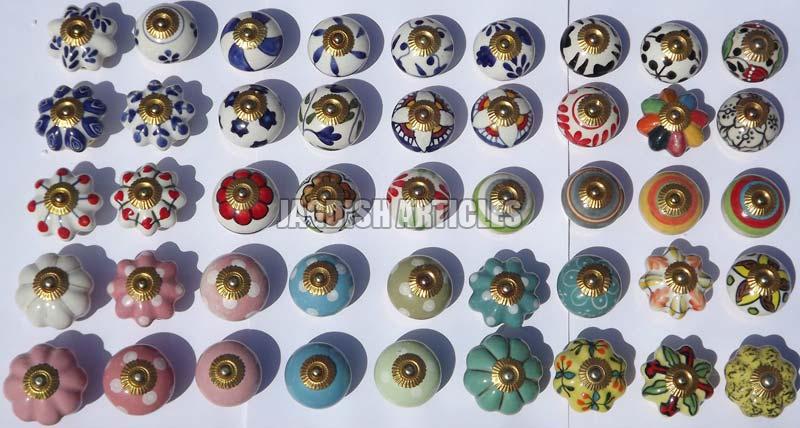 Blue Pottery Knobs