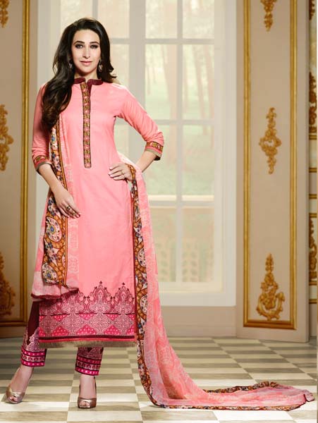 Cameric Cotton Dress Materials, Color : Light Pink