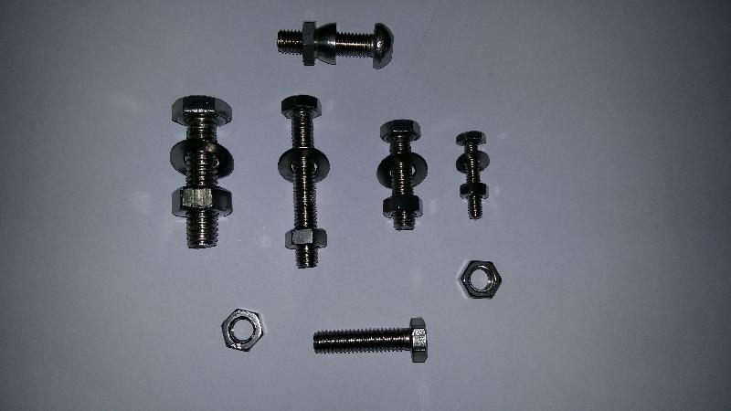 Round Stainless Steel Nut & Bolts, for Automobiles, Automotive Industry, Fittings, Color : Metallic