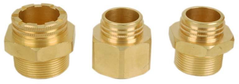 Brass hexagonal fittings, Technics : moulding