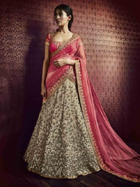 Party Wear Embroidered Lehenga