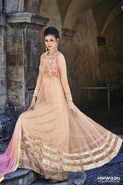 Unstitched Designer Anarkali Suit