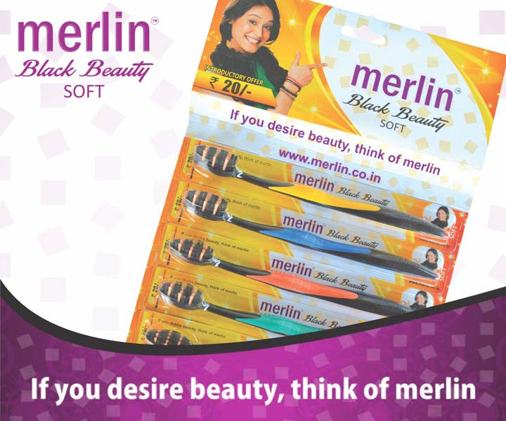 Merlin Black Beauty Soft Toothbrushes