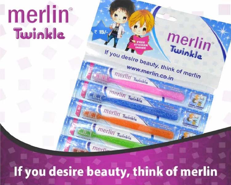 Merlin Twinkle Toothbrushes, Age Group : 2-10