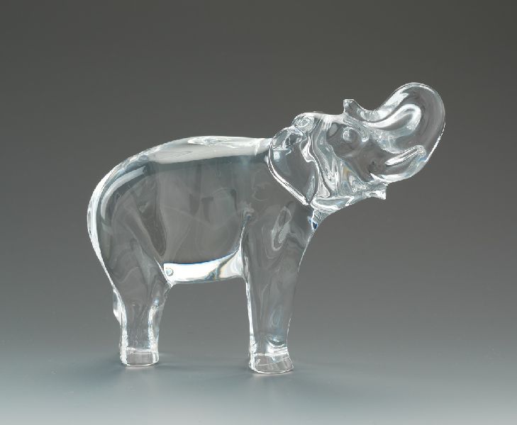 Glass Elephant Statue