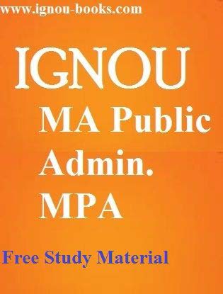 MA Public Admin Book