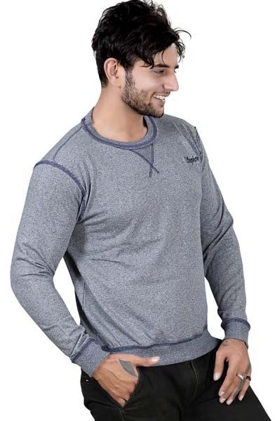 Full Sleeve Solid Mens Sweatshirt, Color : Blue