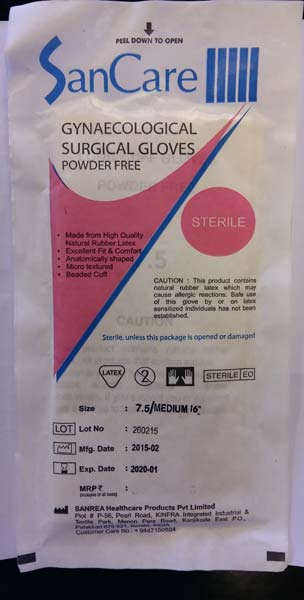 Sancare Gynecological  Powder Free  Surgical Gloves