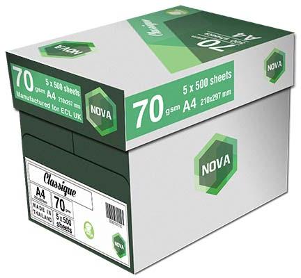 70 gsm Nova Brand copy paper