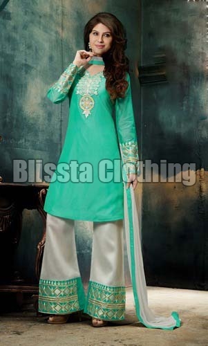 Green Palazzo Suit