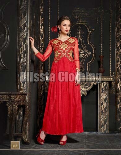 Blissta Red Trendy Gown