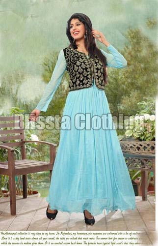 Sky Blue Fashionable Gown