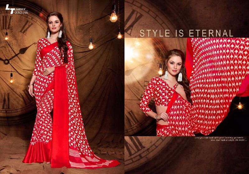 Red and White LT Sarees