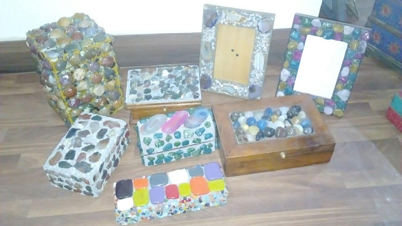 CUT STONE COMBINED BOXES & PHOTO FRAMES