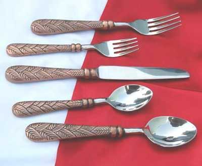 Sm 569 (copper Finish Steel Cutlery Set)