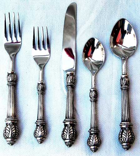 Steel Brass Cutlery Set (SM-1125A)