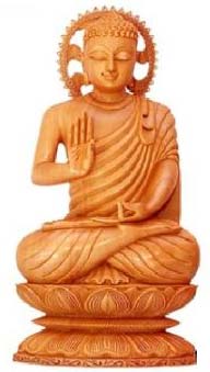 Wooden Lord Buddha Statue