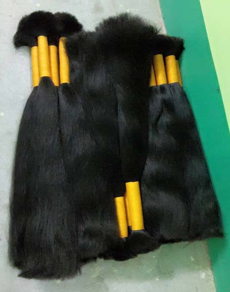 Indian double drawn hair, Style : Silky Straight