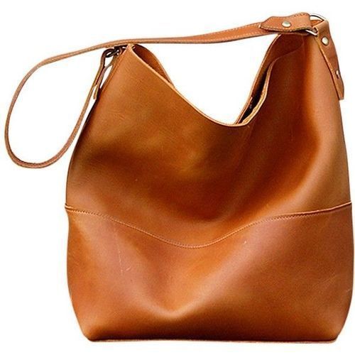 Ladies Leather Plain Handbags