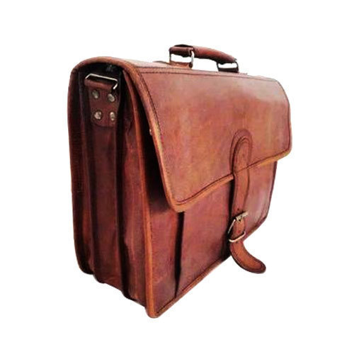 Mens Leather Office Bags, Pattern : Plain