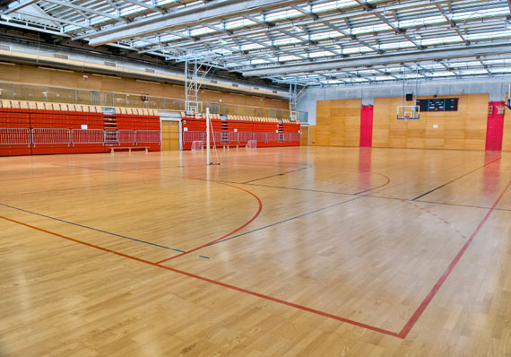 Polished Pvc Indoor Sports Floorings, for Basketball, Volleyball, Color : Brown