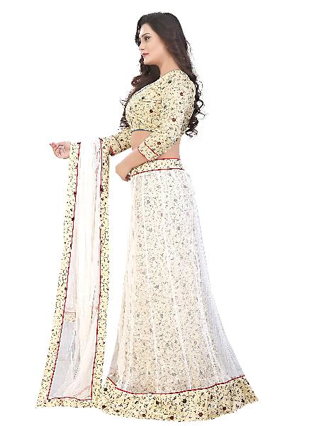 Sarang Net Dupatta White