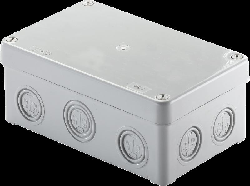 Rectangular Coated Electrical junction box, for Electronics, Pattern : Plain