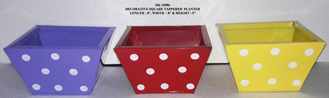 Square Polka Dot Planter