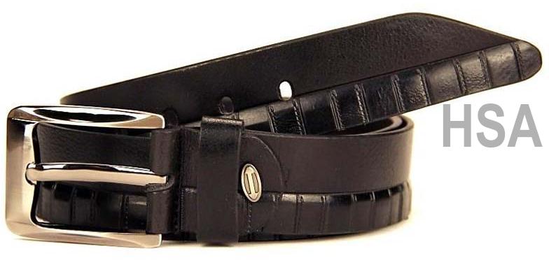 Mens Leather Belt (G58912BLK)