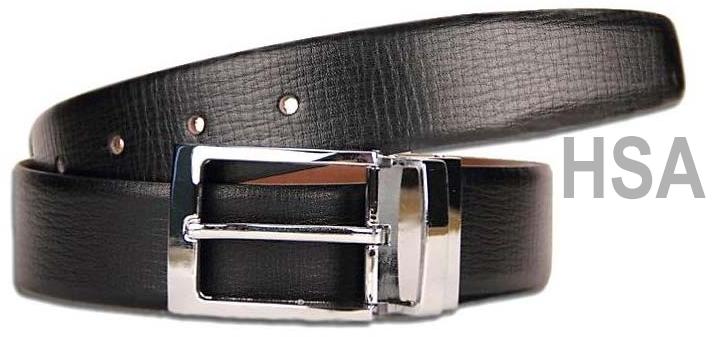 Zinc Metal Buckle Mens Leather Belt (G58927REV)