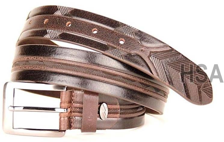 Mens Leather Belt (G58952BRN)