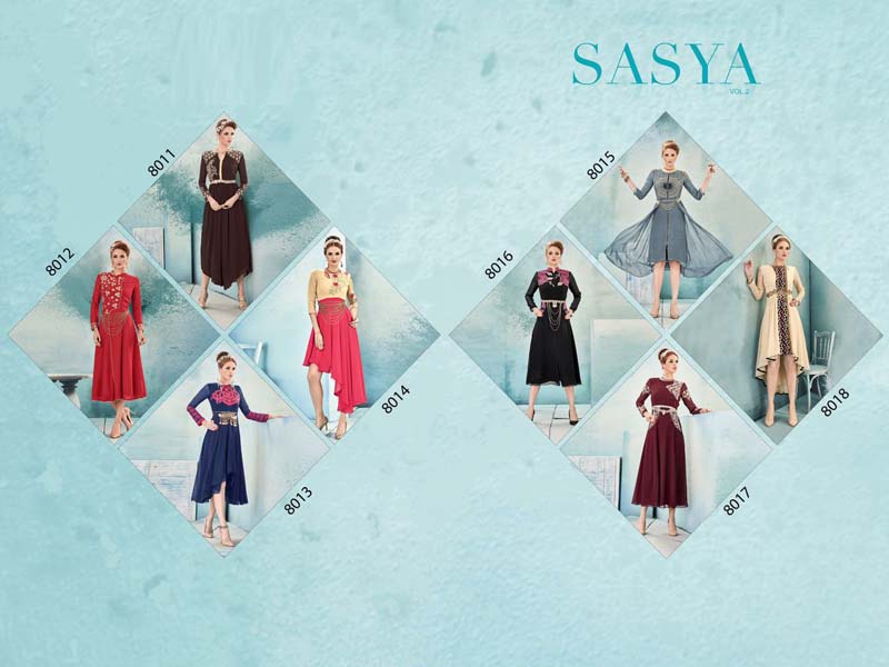 Designer Stylish Heavy Georgette With Santoon Inner Sasya Vol-2 Kurtis