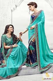 Embroidered Chiffon Twin Sisters Sarees, Technics : Attractive Pattern