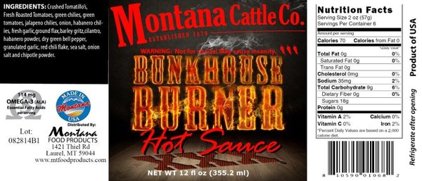 Bunk House Burner Hot Sauce