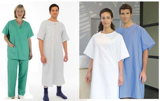 Half Sleeve Cotton Patient Dresses, for Hospital Use, Size : L, M, XL