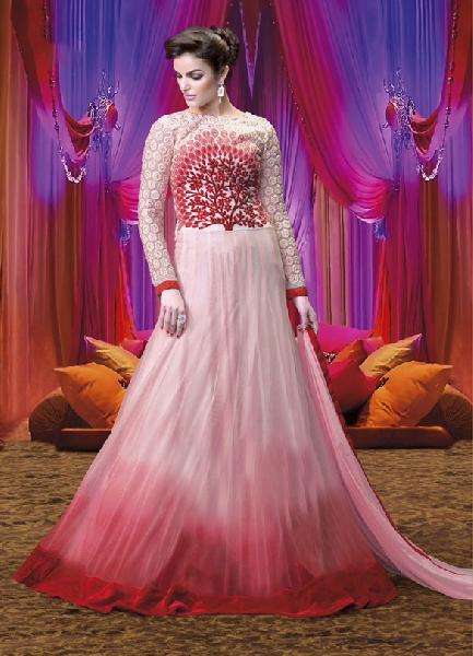 Designer Embroidery Anarkali suit as JN10009, Size : Semi Stitched