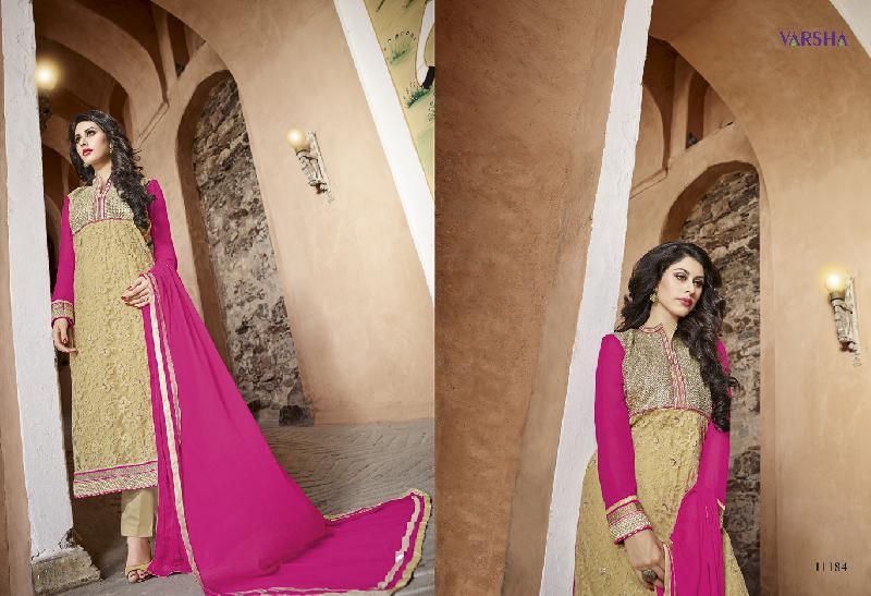 Georgette with heavy embroidery Dress as PYD 11184
