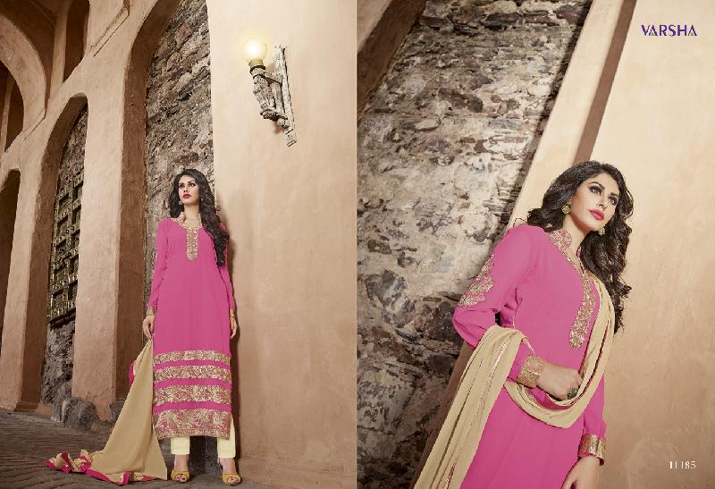 Georgette with heavy embroidery Dress as PYD 11185