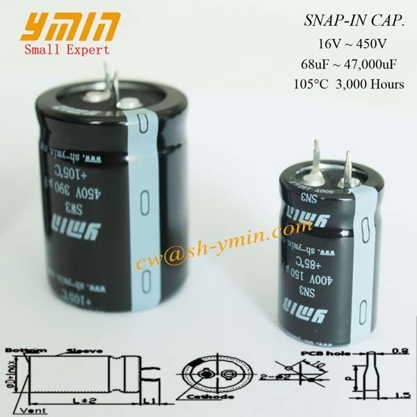 Capacitor Snap-in Electrolytic Capacitor For Wind TurbineInverter