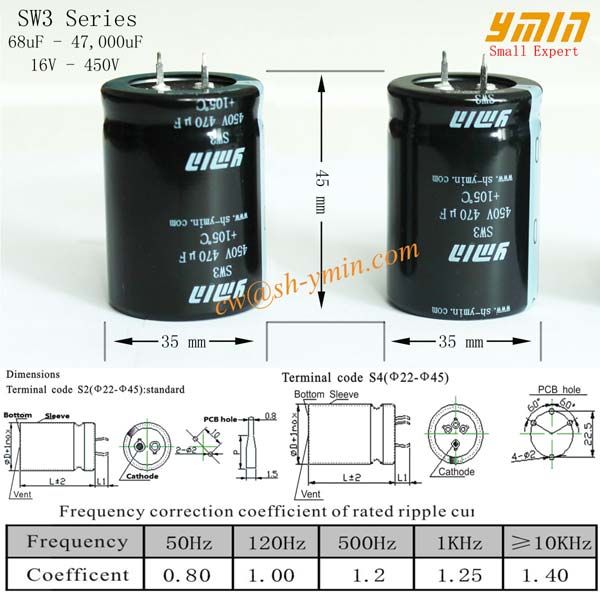 Refrigerator Capacitor Snap In Electrolytic Capacitor For Heat Pumps