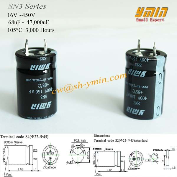 Snap In Electrolytic Capaitor For Electric Vehicle Charging Post
